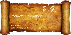 Pomper Fernanda névjegykártya